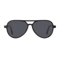 Homer - Aviator Red/Smoke Clip On Sunglasses for Men & Women